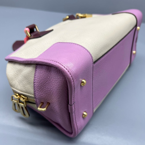 Loewe Amazona 29 Grained Calfskin Beige Pale Orchid Burgundy