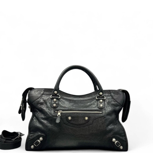 Balenciaga Medium City Arena Lambskin Black