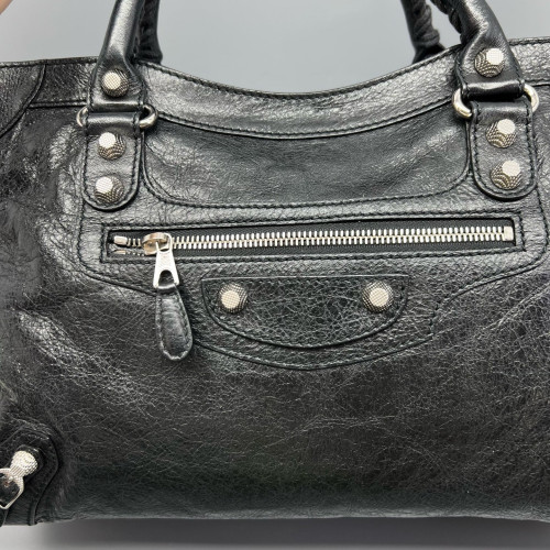 Balenciaga Medium City Arena Lambskin Black