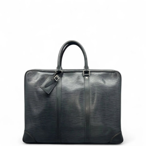 Louis Vuitton Porte Documents Voyage PM Epi Dark Grey