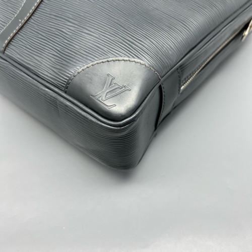 Louis Vuitton Porte Documents Voyage PM Epi Dark Grey