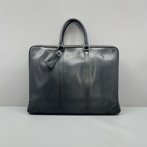 Louis Vuitton Porte Documents Voyage PM Epi Dark Grey