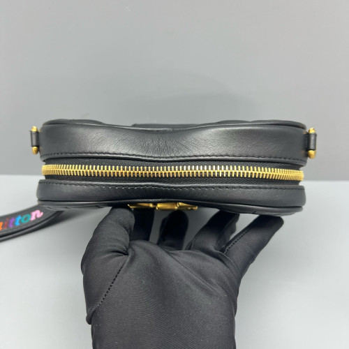 Louis Vuitton Crossbody Bag Calfskin Black