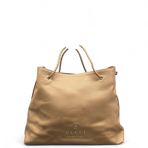 Gucci Tote Bag Grained Calfskin Natural Tan Gucci Tote Bag Grained Calfskin Natural Tan