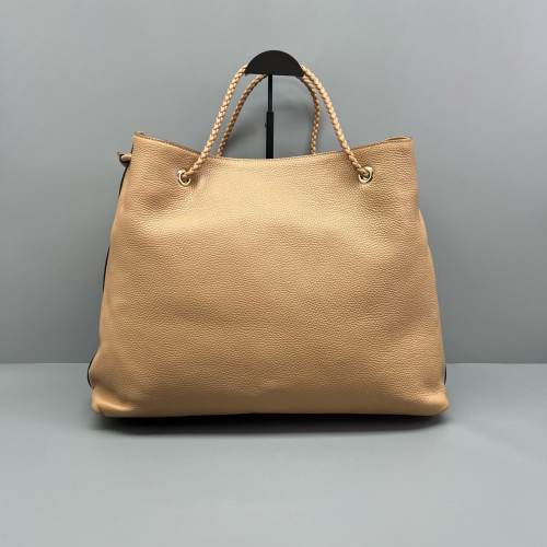 Gucci Tote Bag Grained Calfskin Natural Tan Gucci Tote Bag Grained Calfskin Natural Tan