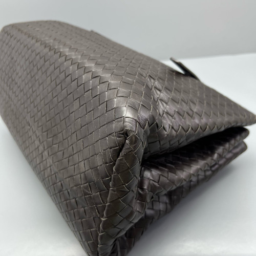 Bottega Veneta Large Roma Tote Bag Calfskin Intrecciato Dark Brown Bottega Veneta Large Roma Tote Bag Calfskin Intrecciato Dark Brown
