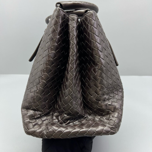 Bottega Veneta Large Roma Tote Bag Calfskin Intrecciato Dark Brown Bottega Veneta Large Roma Tote Bag Calfskin Intrecciato Dark Brown