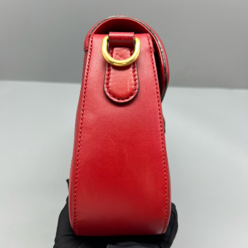 Gucci Lady Web GG Supreme Monogram Calfskin Red Brown