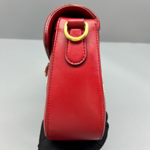 Gucci Lady Web GG Supreme Monogram Calfskin Red Brown