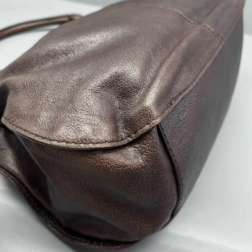 Burberry Hobo Grained Calfskin Dark Brown Burberry Hobo Grained Calfskin Dark Brown
