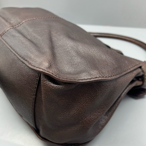 Burberry Hobo Grained Calfskin Dark Brown Burberry Hobo Grained Calfskin Dark Brown
