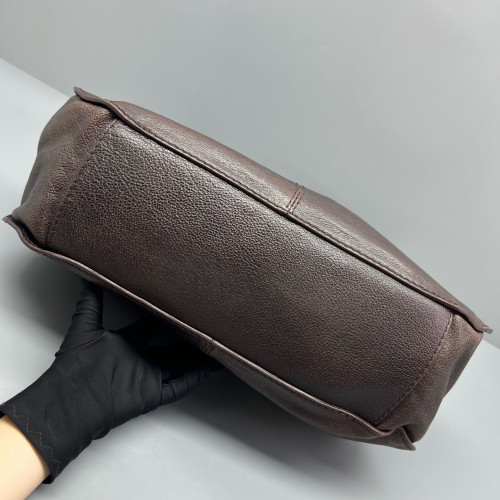 Burberry Hobo Grained Calfskin Dark Brown Burberry Hobo Grained Calfskin Dark Brown