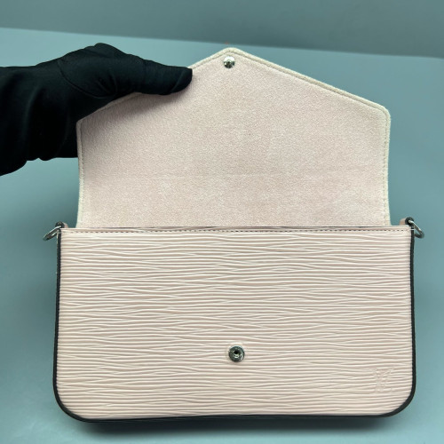 Louis Vuitton Pochette Felicie Chain Wallet Epi Pink