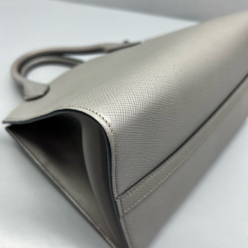 Prada Small Monochrome Tote Saffiano Calfskin Grey