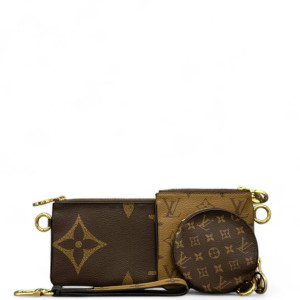 Louis Vuitton Trio Puch Reverse Monogram Brown