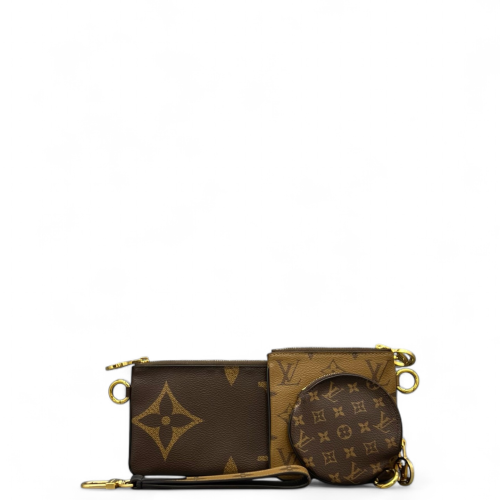 Louis Vuitton Trio Puch Reverse Monogram Brown