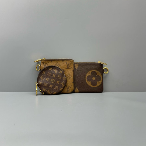 Louis Vuitton Trio Puch Reverse Monogram Brown