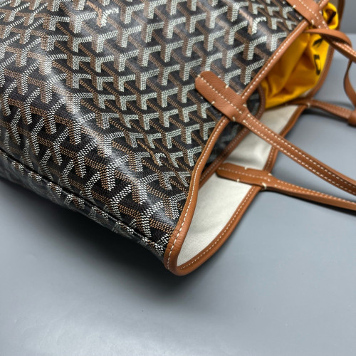 Goyard Anjou PM Goyardine Brown Black Goyard Anjou PM Goyardine Brown Black