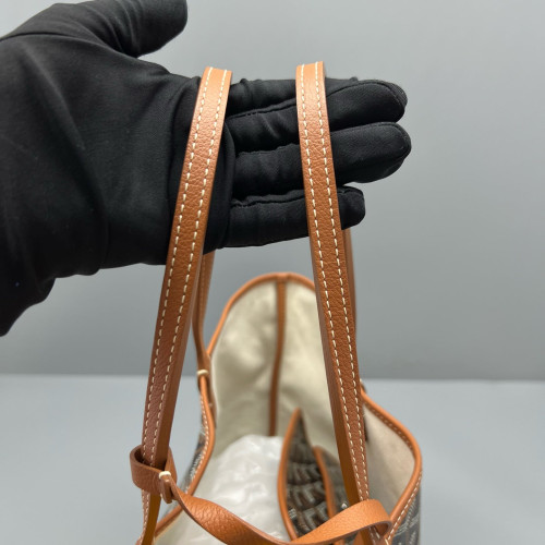 Goyard Anjou PM Goyardine Brown Black Goyard Anjou PM Goyardine Brown Black