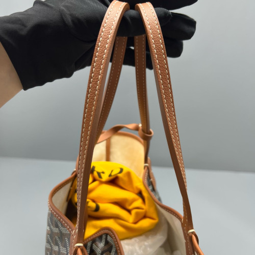 Goyard Anjou PM Goyardine Brown Black Goyard Anjou PM Goyardine Brown Black