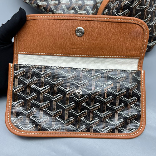 Goyard Anjou PM Goyardine Brown Black Goyard Anjou PM Goyardine Brown Black