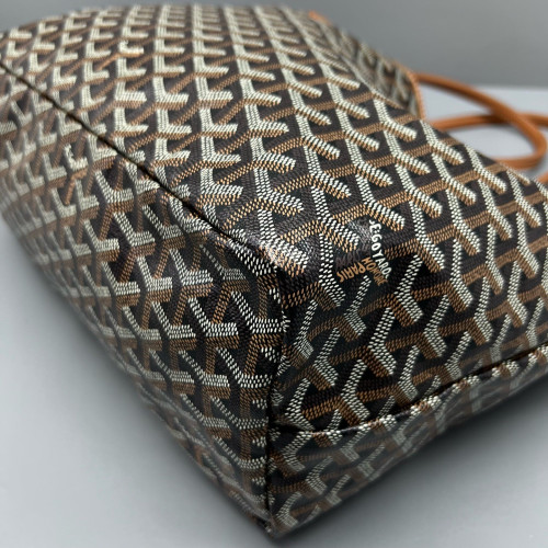 Goyard Anjou PM Goyardine Brown Black Goyard Anjou PM Goyardine Brown Black