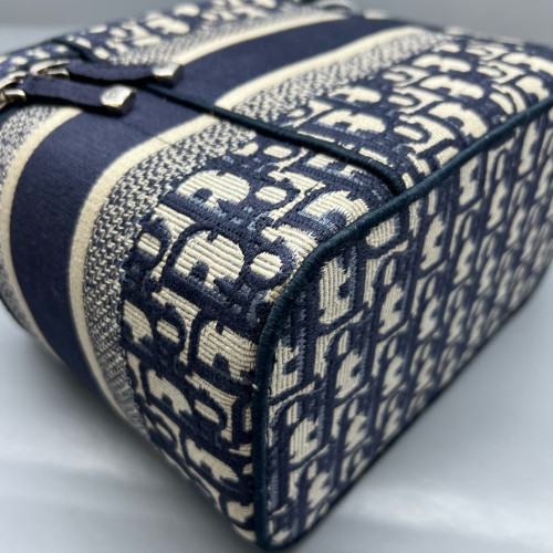Dior Diortravel Vanity Case Oblique Navy Beige