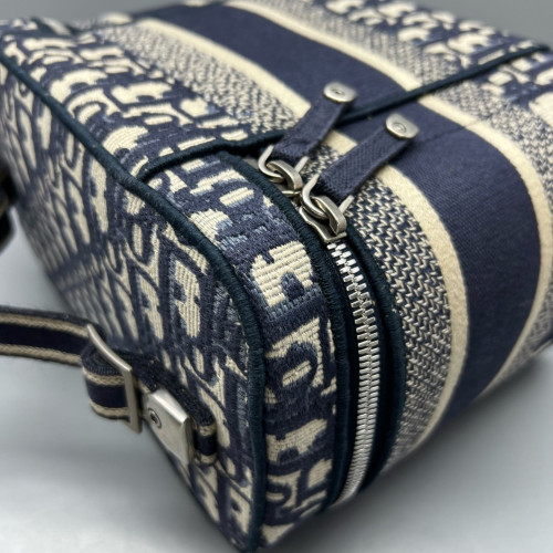Dior Diortravel Vanity Case Oblique Navy Beige