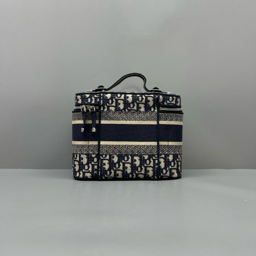 Dior Diortravel Vanity Case Oblique Navy Beige
