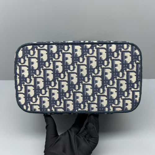 Dior Diortravel Vanity Case Oblique Navy Beige