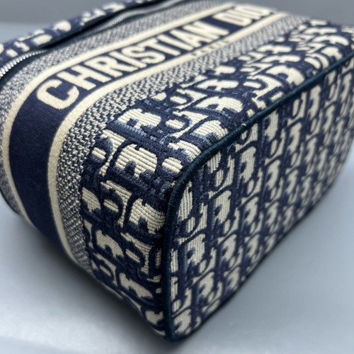 Dior Diortravel Vanity Case Oblique Navy Beige