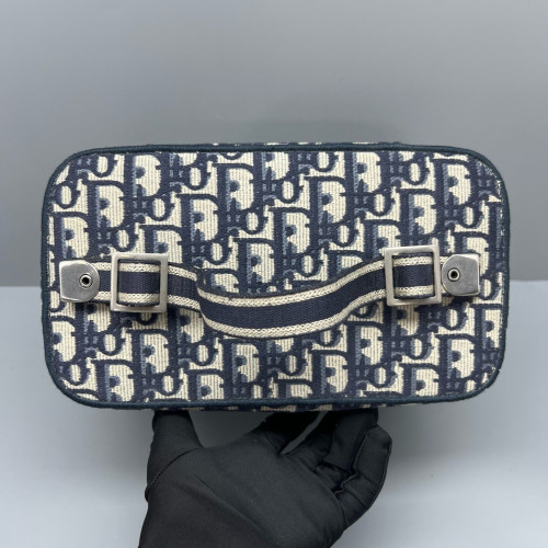 Dior Diortravel Vanity Case Oblique Navy Beige