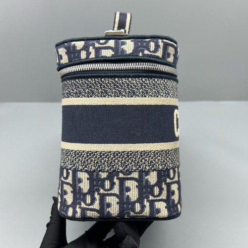 Dior Diortravel Vanity Case Oblique Navy Beige