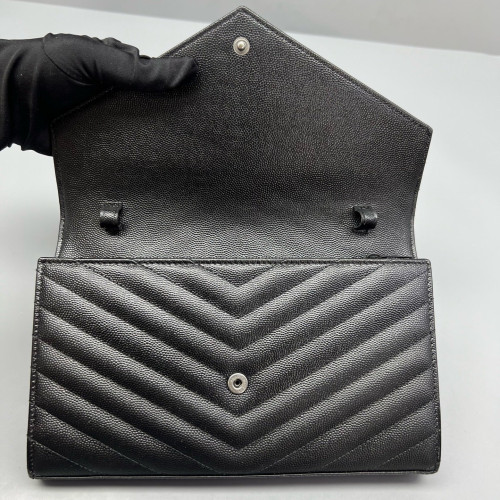 Yves Saint Laurent Envelope Wallet On Chain Shiny Caviar Calfskin Black Yves Saint Laurent Envelope Wallet On Chain Shiny Caviar Calfskin Black