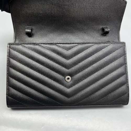 Yves Saint Laurent Envelope Wallet On Chain Shiny Caviar Calfskin Black Yves Saint Laurent Envelope Wallet On Chain Shiny Caviar Calfskin Black