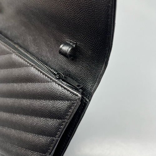 Yves Saint Laurent Envelope Wallet On Chain Shiny Caviar Calfskin Black Yves Saint Laurent Envelope Wallet On Chain Shiny Caviar Calfskin Black