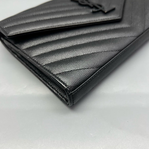 Yves Saint Laurent Envelope Wallet On Chain Shiny Caviar Calfskin Black Yves Saint Laurent Envelope Wallet On Chain Shiny Caviar Calfskin Black
