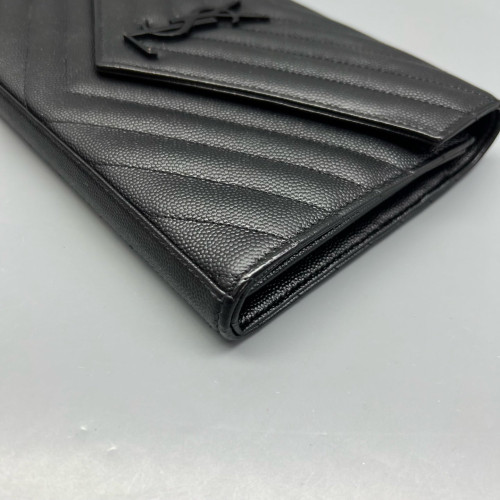Yves Saint Laurent Envelope Wallet On Chain Shiny Caviar Calfskin Black Yves Saint Laurent Envelope Wallet On Chain Shiny Caviar Calfskin Black