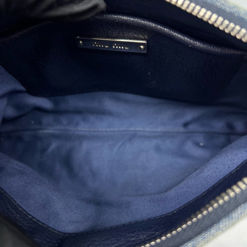 Miu Miu Crystal Crossbody Bag Denim Blue
