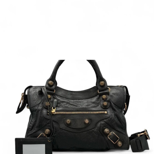 Balenciaga Medium City Arena Lambskin Black
