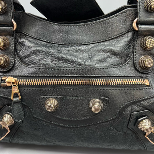 Balenciaga Medium City Arena Lambskin Black
