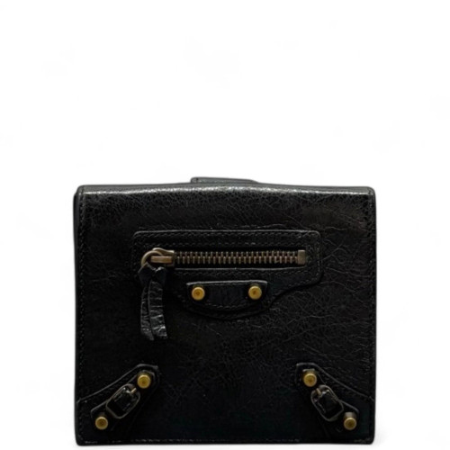 Balenciaga Compact Wallet Arena Lambskin Black