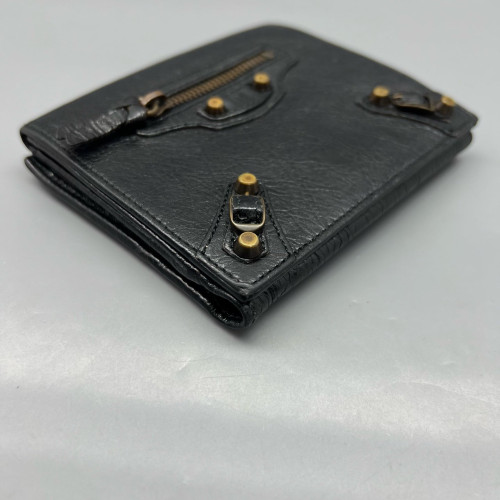 Balenciaga Compact Wallet Arena Lambskin Black