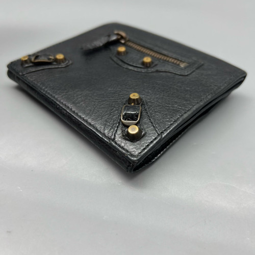 Balenciaga Compact Wallet Arena Lambskin Black