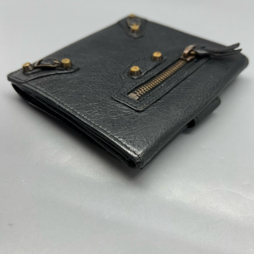 Balenciaga Compact Wallet Arena Lambskin Black