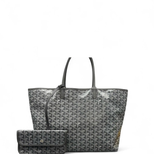 Goyard Saint Louis PM Goyardine White Dark Grey