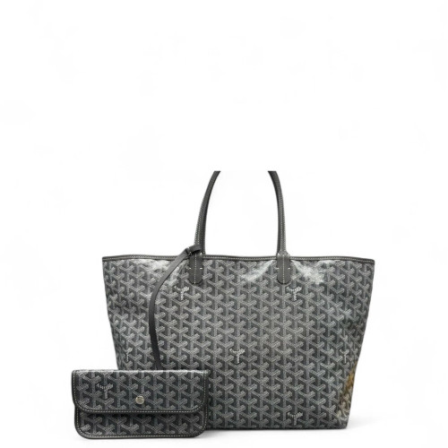Goyard Saint Louis PM Goyardine White Dark Grey