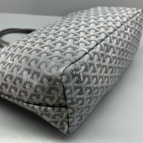 Goyard Saint Louis PM Goyardine White Dark Grey