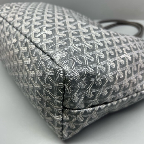 Goyard Saint Louis PM Goyardine White Dark Grey