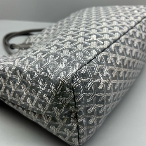 Goyard Saint Louis PM Goyardine White Dark Grey